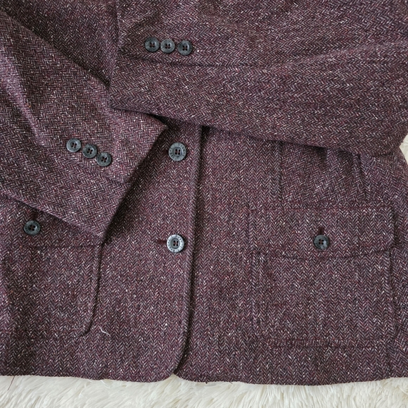 L.L. Bean's Womens Brown Tweed Wool Blend Blazer size LP - Picture 10 of 14